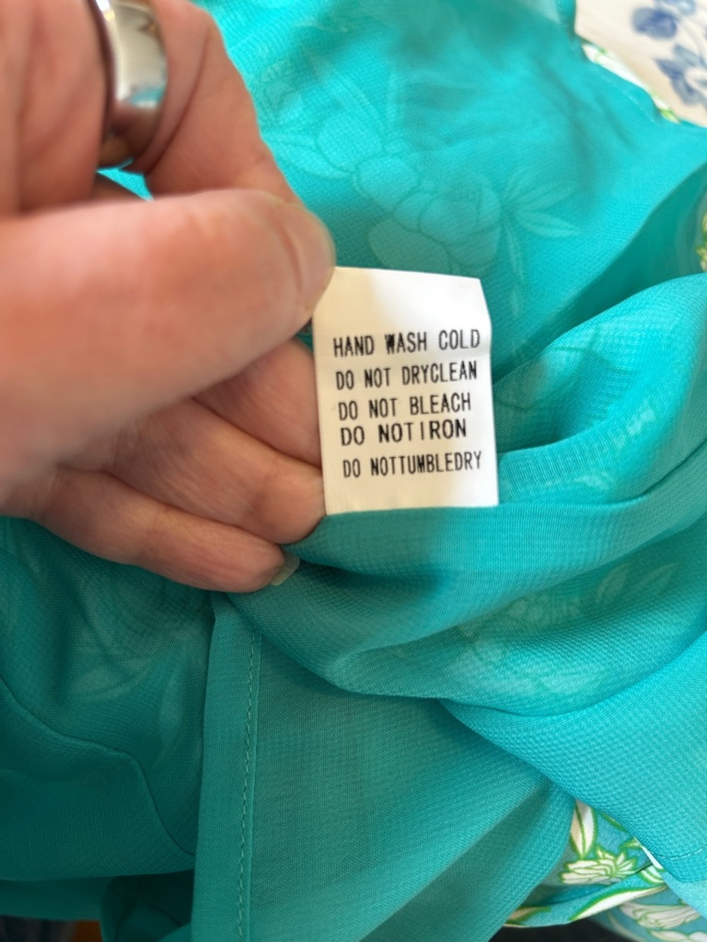 Davi & Dani Teal Floral Dress Plus 3X NWT Open Tie‑Back Lantern Sleeve Midi - Picture 12 of 12